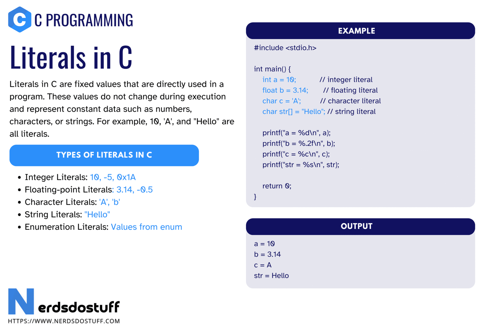 Literals Math Literals in C - Nerds Do Stuff