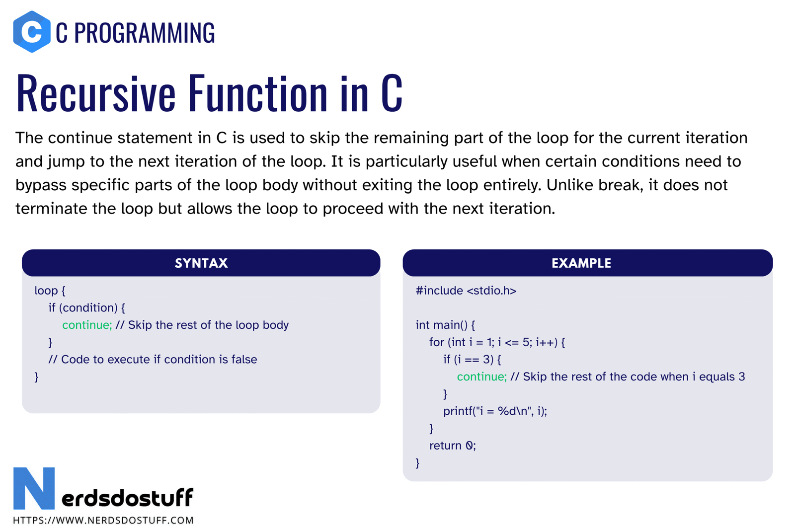 Recursive Function in C